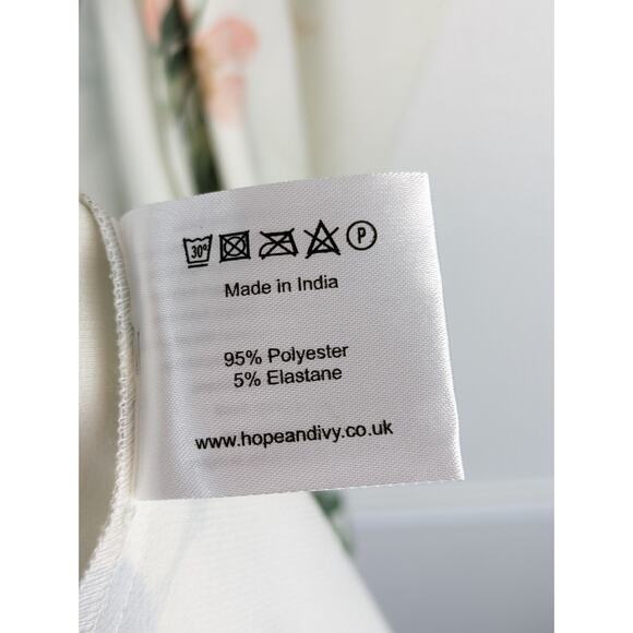 Hope Ivy Maxi Dress Kimono Maternity Bird Swallow Floral Tropical Cream Size 4 - Picture 11 of 14